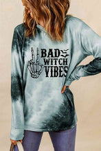 Load image into Gallery viewer, Round Neck Long Sleeve BAD WITCH VIBES Sweatshirt