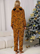 Load image into Gallery viewer, Animal Print  Zip Front Lounge Jumpsuit with Pockets