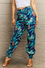 Load image into Gallery viewer, Smocked Plant Print Long Pants