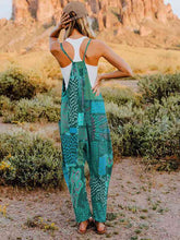 Load image into Gallery viewer, Full Size Printed V-Neck Sleeveless Jumpsuit