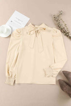 Load image into Gallery viewer, Mock Neck Puff Sleeve Blouse