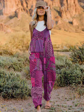Load image into Gallery viewer, Full Size Printed V-Neck Sleeveless Jumpsuit