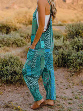 Load image into Gallery viewer, Full Size Printed V-Neck Sleeveless Jumpsuit
