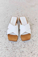 Load image into Gallery viewer, Weeboo Step Into Summer Criss Cross Wooden Clog Mule in White Sandals