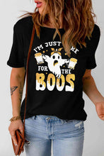 Load image into Gallery viewer, Round Neck Short Sleeve Ghost Graphic T-Shirt