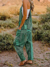 Load image into Gallery viewer, Full Size Printed V-Neck Sleeveless Jumpsuit