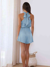 Load image into Gallery viewer, Halter Neck Sleeveless Romper