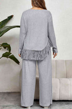 Load image into Gallery viewer, Plus Size Tassel Hem Two Piece Set