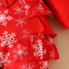 Load image into Gallery viewer, Christmas Snowflake Bow Detail Jumpsuit