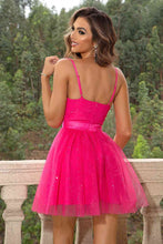 Load image into Gallery viewer, Spaghetti Strap Tied Mesh Dress