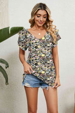 Load image into Gallery viewer, V-Neck Short Sleeve Blouse