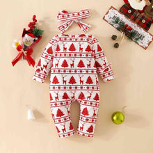 Load image into Gallery viewer, Christmas Zip Detail Ruffled Jumpsuit