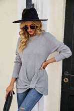 Load image into Gallery viewer, Twisted Round Neck Sweater