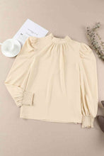 Load image into Gallery viewer, Mock Neck Puff Sleeve Blouse