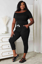 Load image into Gallery viewer, Double Take Asymmetrical Neck Tied Jumpsuit with Pockets