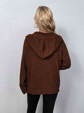 Load image into Gallery viewer, Button-Down Long Sleeve Hooded Sweater