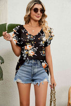 Load image into Gallery viewer, V-Neck Short Sleeve Blouse