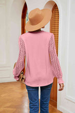 Load image into Gallery viewer, Contrast V-Neck Long Sleeve Blouse