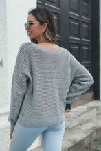 Load image into Gallery viewer, Crisscross Surplice Neck Long Sleeve Sweater