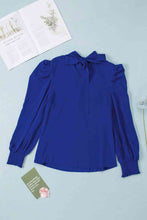 Load image into Gallery viewer, Mock Neck Puff Sleeve Blouse