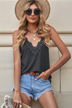 Load image into Gallery viewer, Full Size Lace Trim V-Neck Cami Top