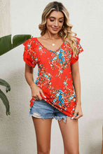 Load image into Gallery viewer, V-Neck Short Sleeve Blouse