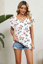 Load image into Gallery viewer, V-Neck Short Sleeve Blouse