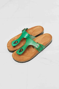 MMShoes Drift Away T-Strap Flip-Flop in Green Sandals