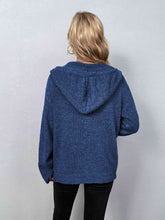 Load image into Gallery viewer, Button-Down Long Sleeve Hooded Sweater