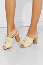 Load image into Gallery viewer, Qupid Freshly Picked Twist Peep Toe Block Heel Mule