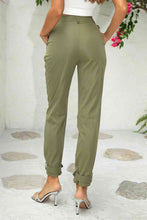 Load image into Gallery viewer, Belt Detail Jogger Pants