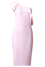 Load image into Gallery viewer, One-Shoulder Slit Bandage Dress