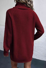 Load image into Gallery viewer, Turtleneck Sweater Dress with Pockets