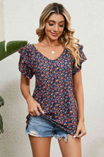 Load image into Gallery viewer, V-Neck Short Sleeve Blouse