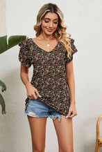 Load image into Gallery viewer, V-Neck Short Sleeve Blouse