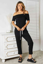 Load image into Gallery viewer, Double Take Asymmetrical Neck Tied Jumpsuit with Pockets