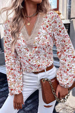 Load image into Gallery viewer, Printed V-Neck Long Sleeve Blouse