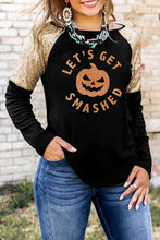 Load image into Gallery viewer, Spooky Graphic Sequin Long Sleeve