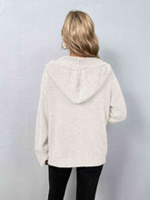 Load image into Gallery viewer, Button-Down Long Sleeve Hooded Sweater