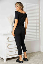 Load image into Gallery viewer, Double Take Asymmetrical Neck Tied Jumpsuit with Pockets