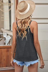 Full Size Lace Trim V-Neck Cami Top