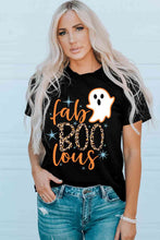 Load image into Gallery viewer, Round Neck Short Sleeve Ghost Graphic T-Shirt