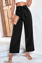 Load image into Gallery viewer, Belted High-Rise Wide Leg Pants