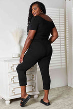 Load image into Gallery viewer, Double Take Asymmetrical Neck Tied Jumpsuit with Pockets
