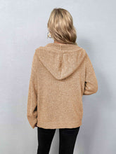 Load image into Gallery viewer, Button-Down Long Sleeve Hooded Sweater