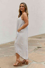 Load image into Gallery viewer, HEYSON Full Size Multi Colored Striped Jumpsuit with Pockets