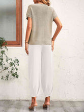 Load image into Gallery viewer, Round Neck Raglan Sleeve Tee and Long Pants Set