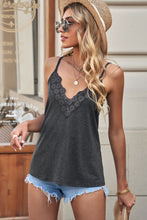 Load image into Gallery viewer, Full Size Lace Trim V-Neck Cami Top