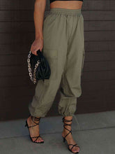 Load image into Gallery viewer, High Waist Drawstring Pants with Pockets