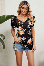 Load image into Gallery viewer, V-Neck Short Sleeve Blouse